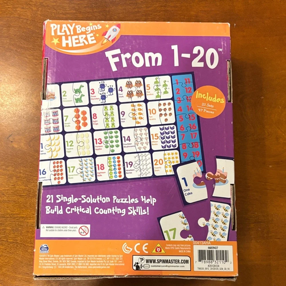 From 1-20 Puzzle Set‎ - Pink
